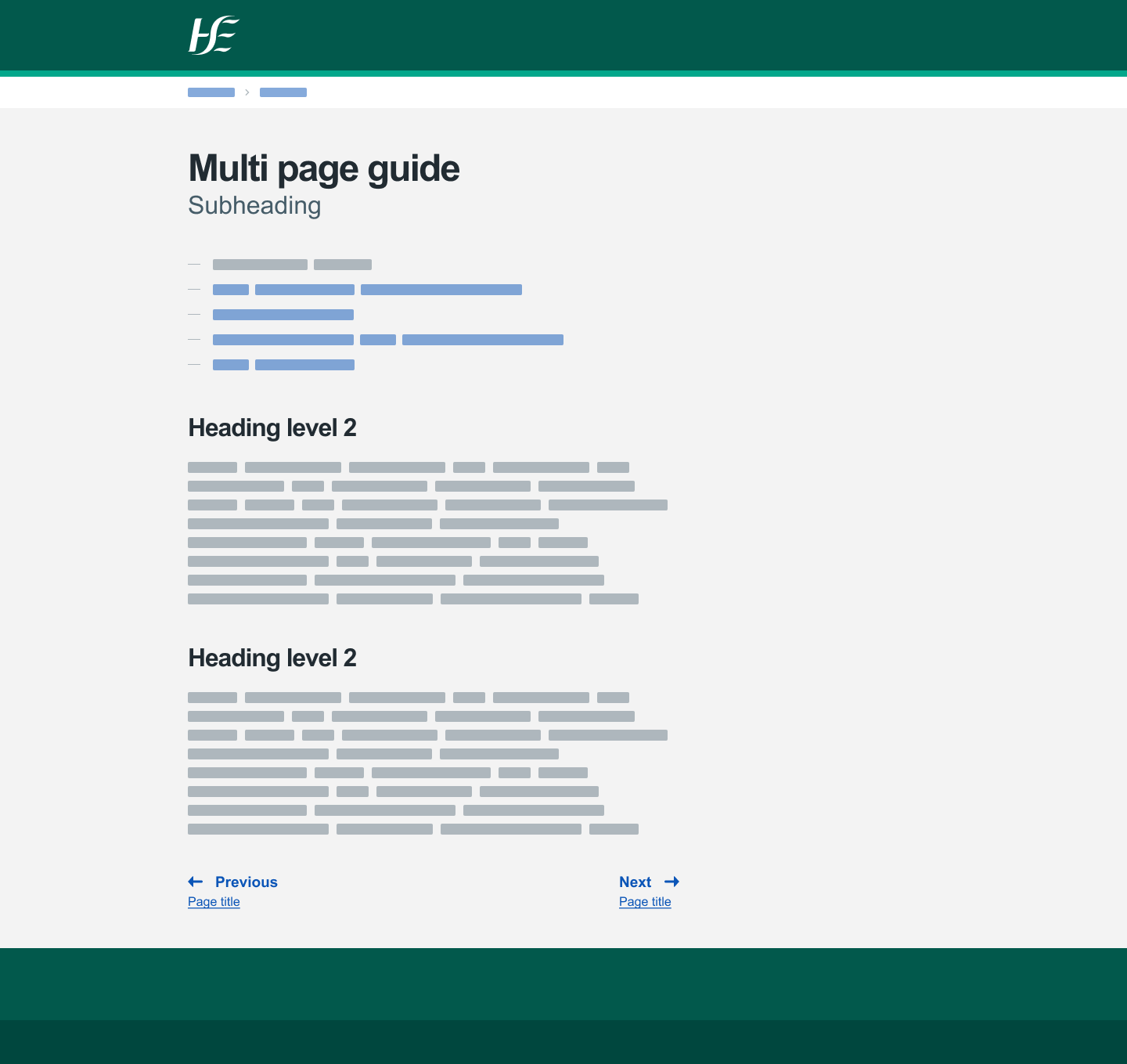 Example of a multi-page guide